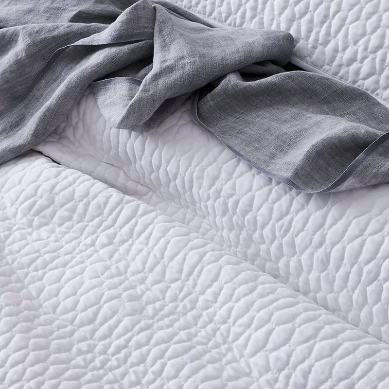 Jerome Quilted Quilt Cover White