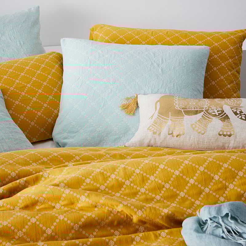 European Collection Santa Cruz Quilt Cover Citron