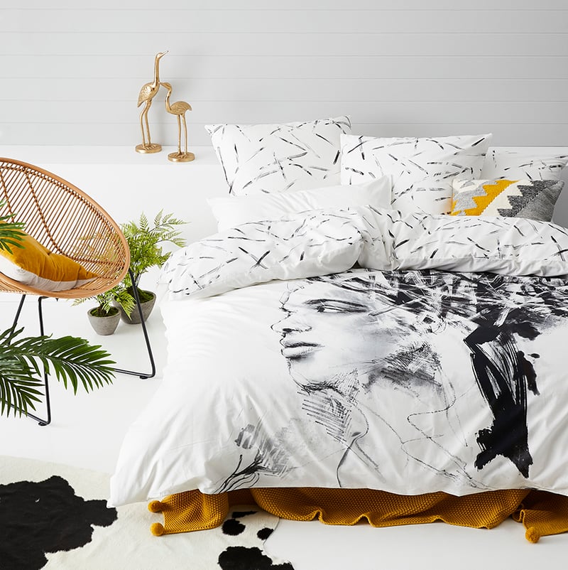 Indie Quilt Cover Set Coal