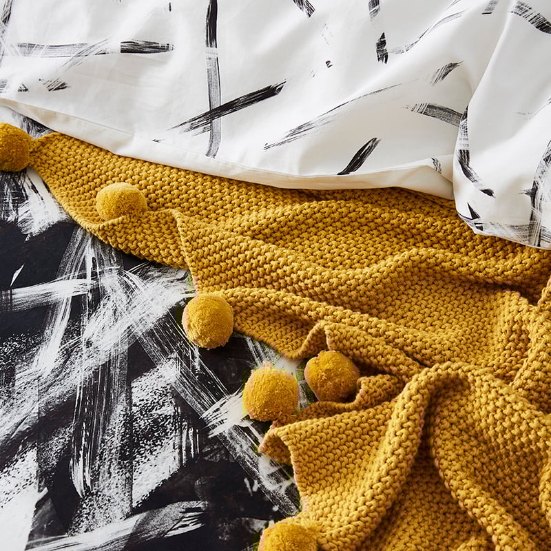 Indie Quilt Cover Set Coal