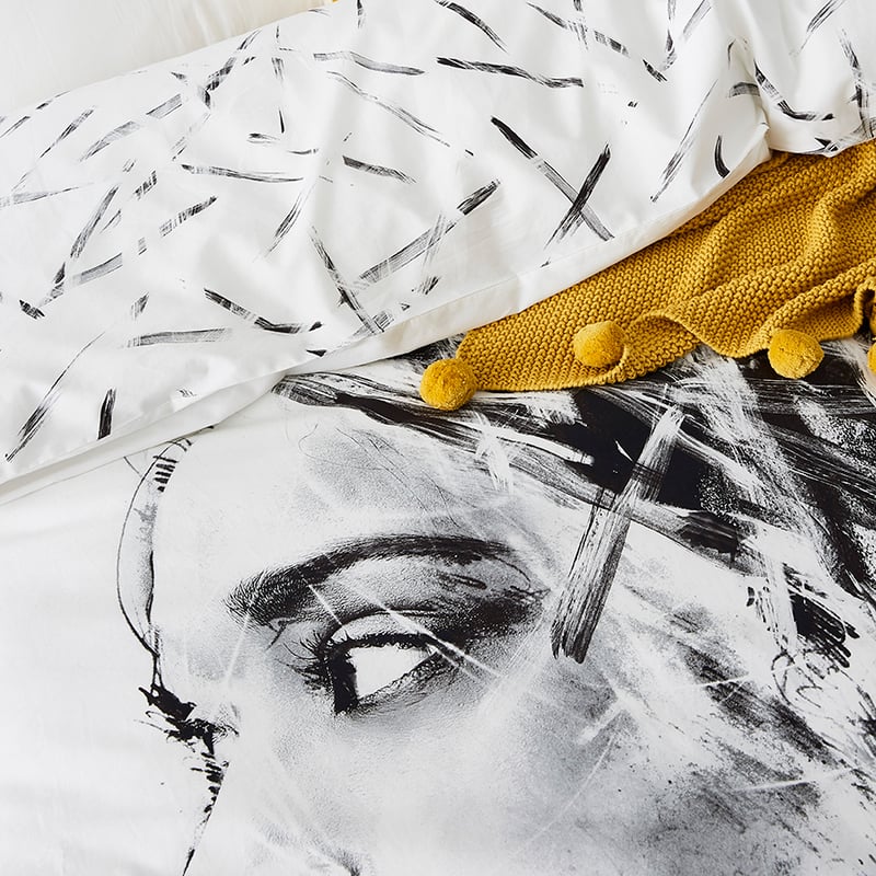 Indie Quilt Cover Set Coal
