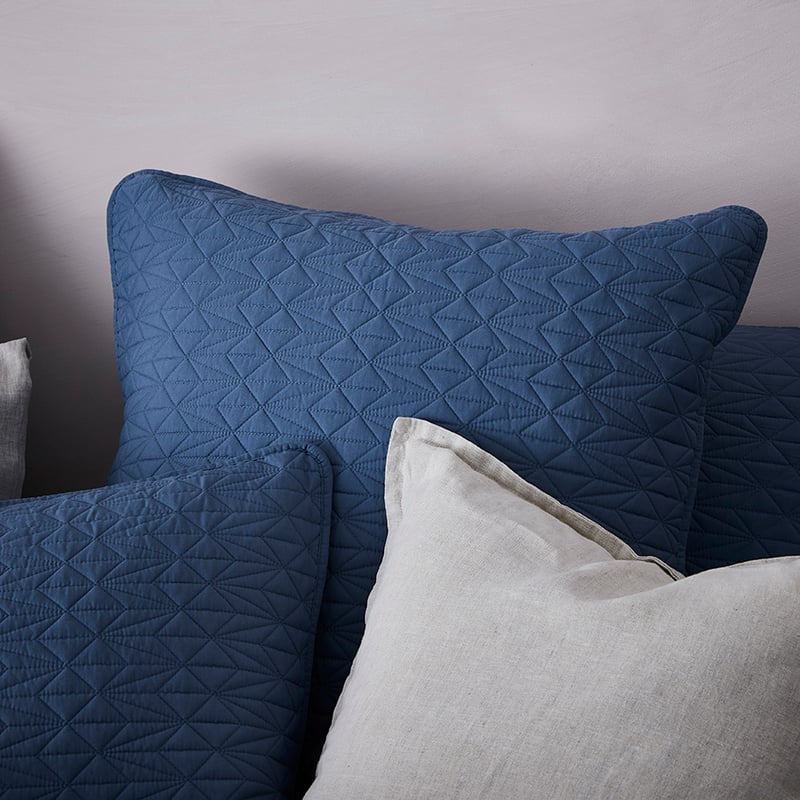 Maxwell Quilted Quilt Cover Steel Blue