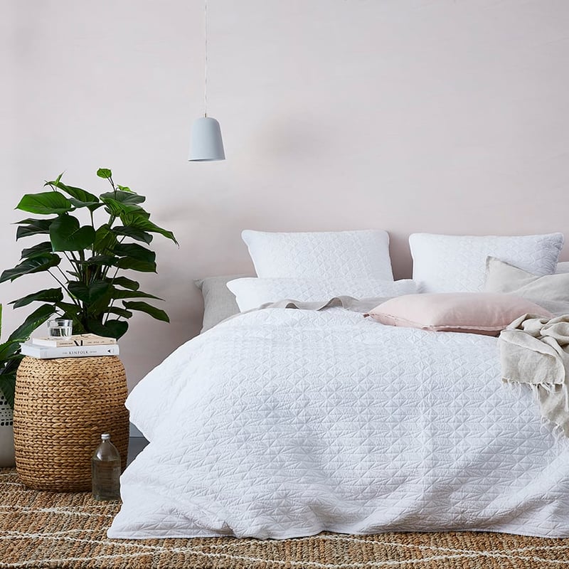 Maxwell Quilted Quilt Cover White