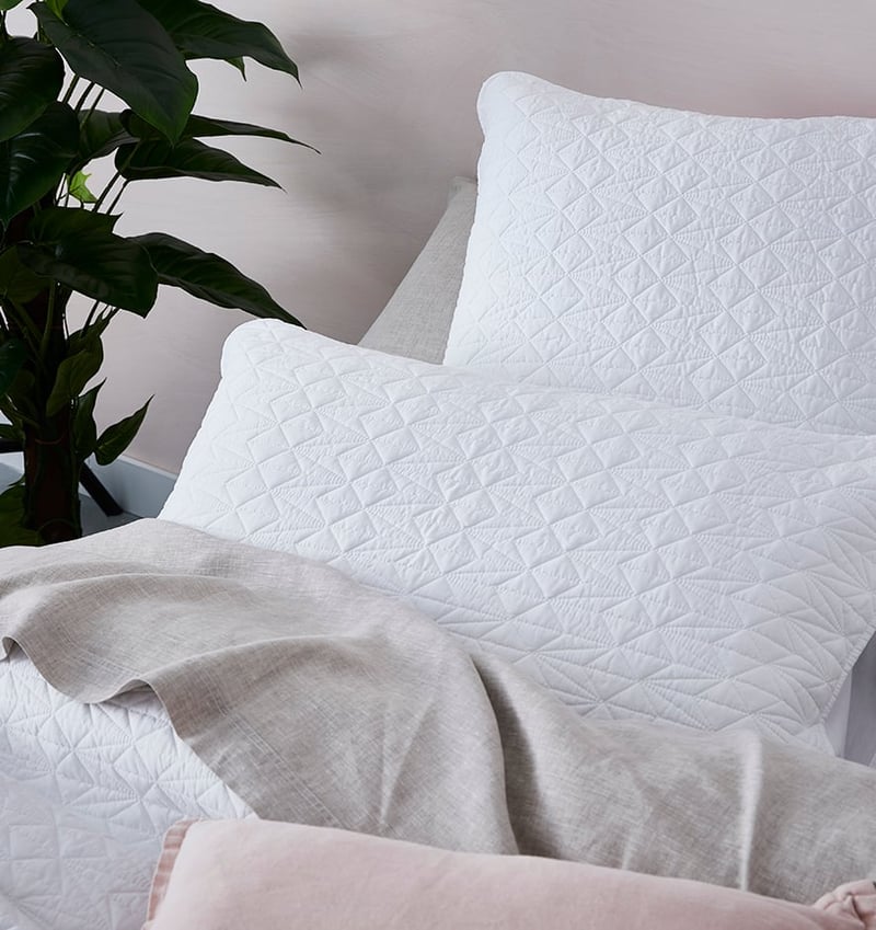 Maxwell Quilted Quilt Cover White