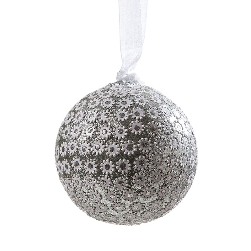 Silver Daisy Bauble