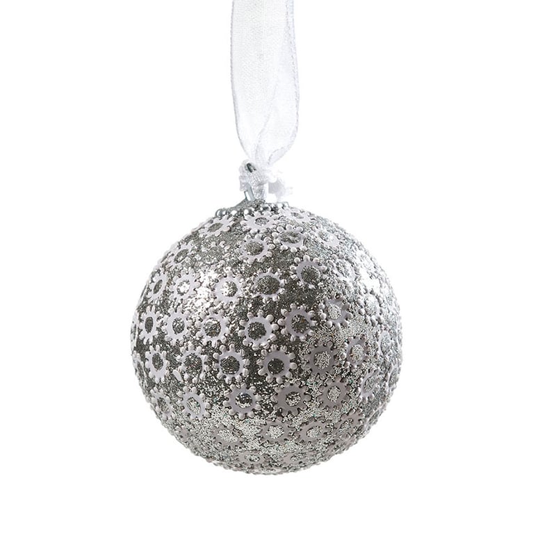 Silver Daisy Bauble