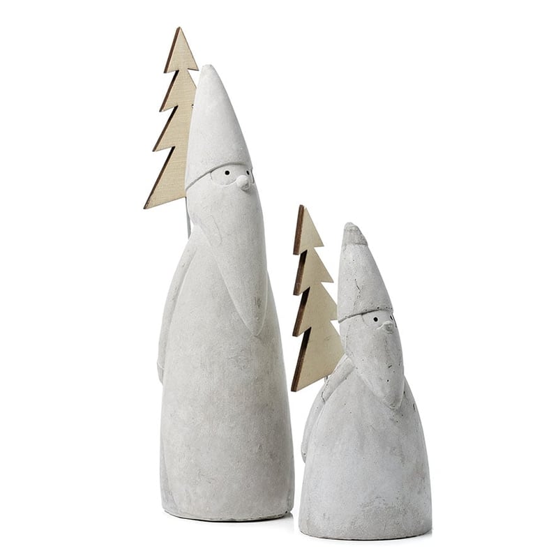 Concrete Santa Decoration