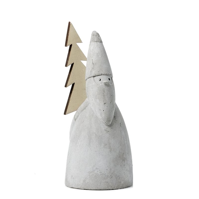 Concrete Santa Decoration
