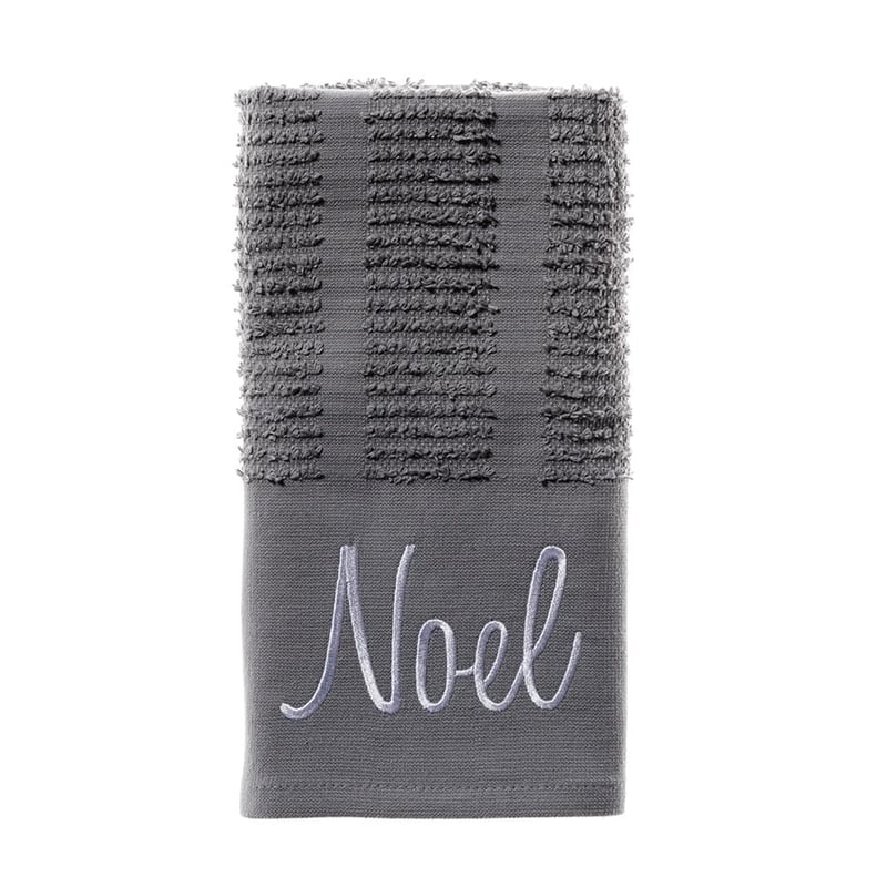 Grey Noel Tea Towel 2 Pack