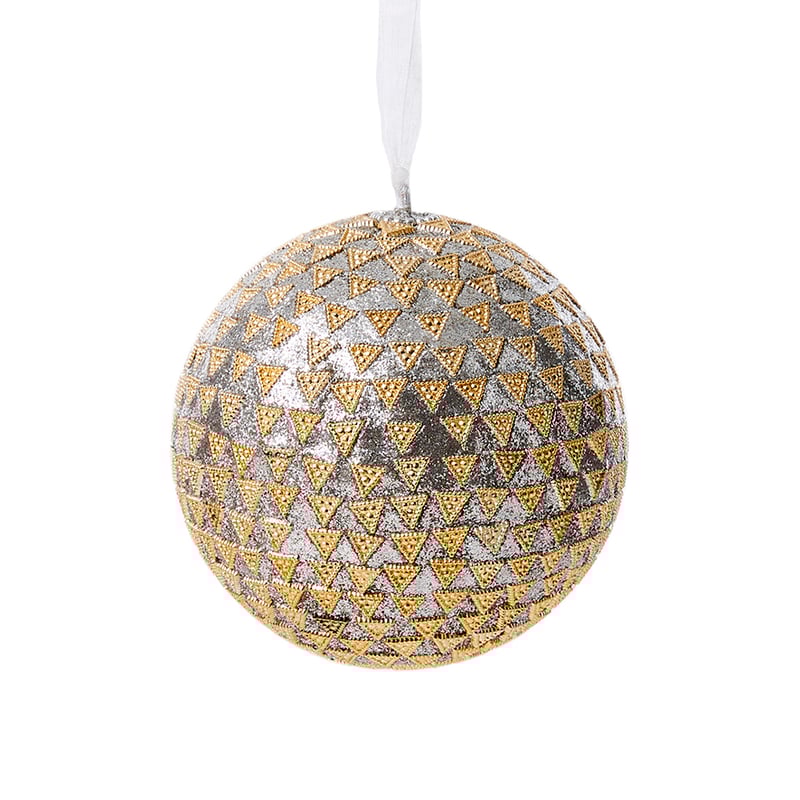 Triangle Bauble Silver & Champagne