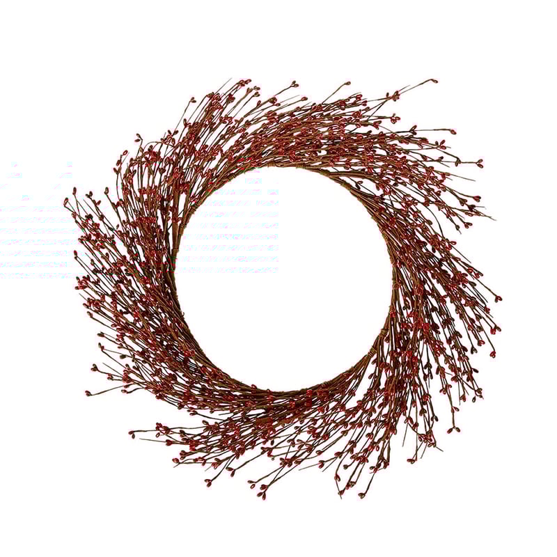 Festive Berry Wreath Red & White 