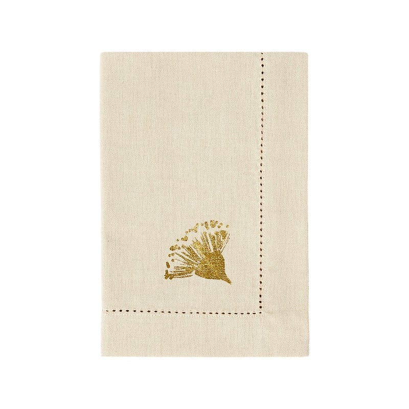 Silver Gum Napery Set of 2 Napkins Gold & Natural 