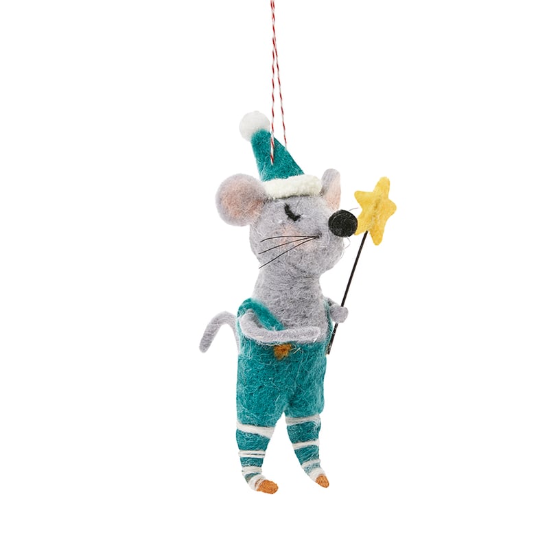 Christmas Felt Decoration Mouse Star