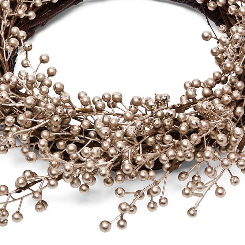 Golden Berry Wreath Gold