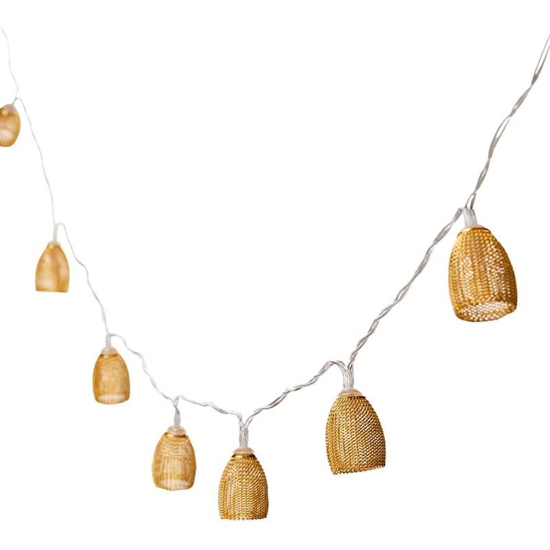 Mesh String Lantern Lights in Gold