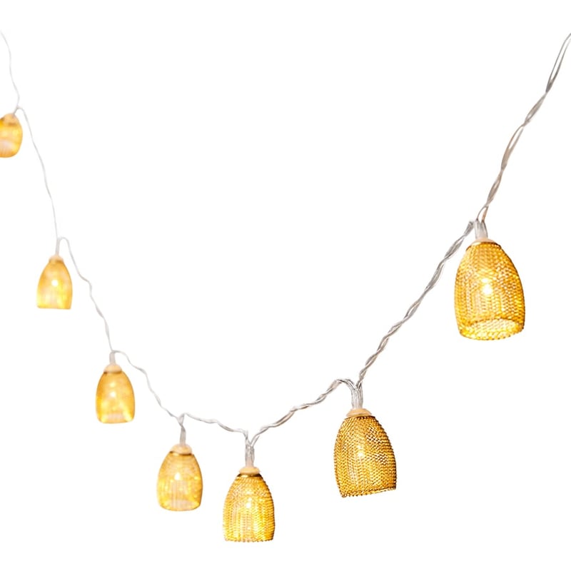 Mesh String Lantern Lights in Gold