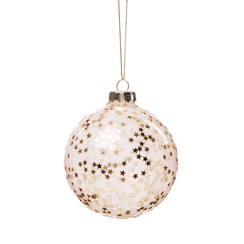 Glass Star Bauble Pink Ball