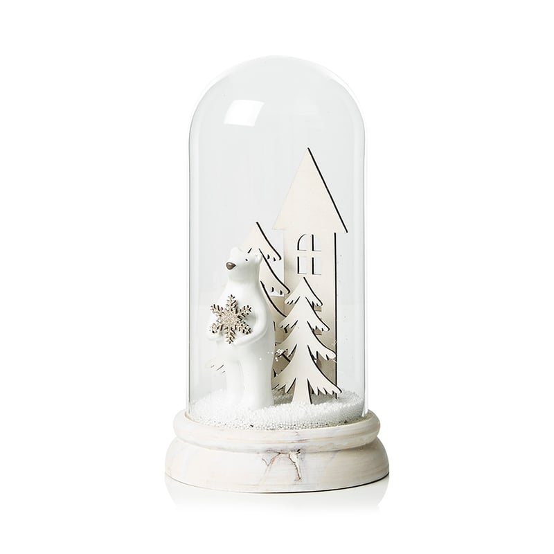 Glass Dome Polar Bear White 