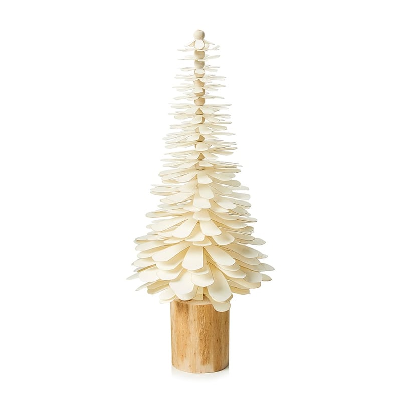 Pine Cone Paper Tree Large White 