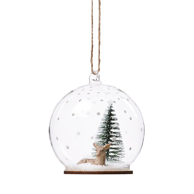 Laser Glass Ornament Deer Sitting