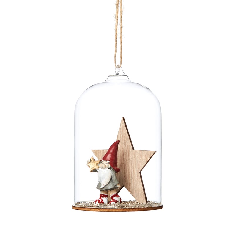 Laser Glass Ornament Elf