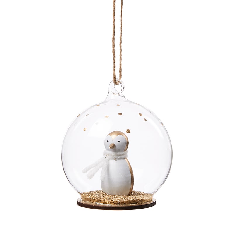 Laser Glass Ornament Penguin