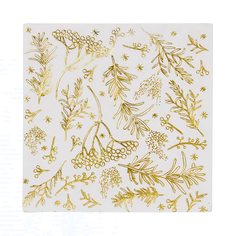 Festive Paper Napkins Botanical Pack of 20
