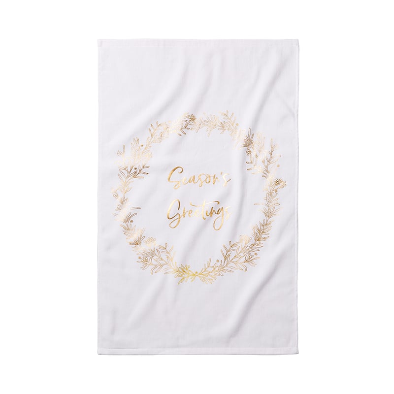 Christmas Tea Towels Seasons Greetings Pack of 2