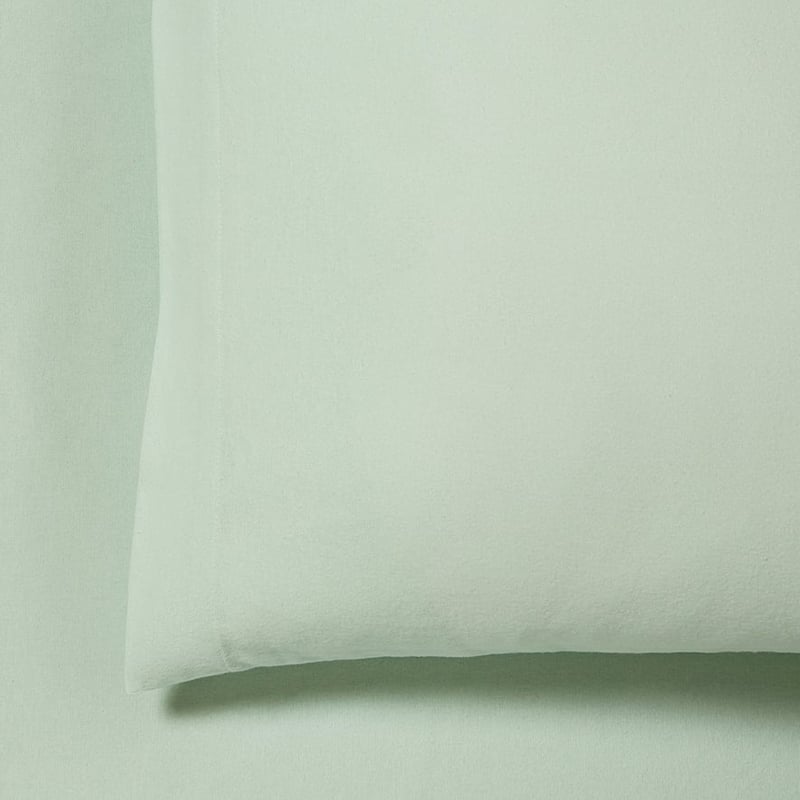 Plain Dye Flannelette Sheet Set Aqua
