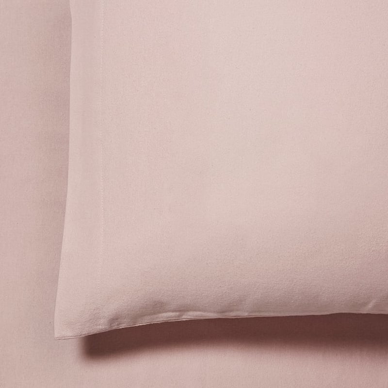 Plain Dye Flannelette Sheet Set Pink 