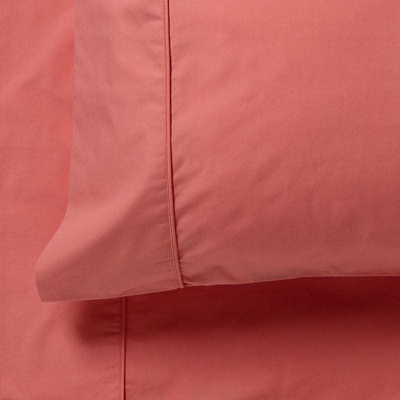 300TC Fresh Cotton Sheet Set Coral Haze