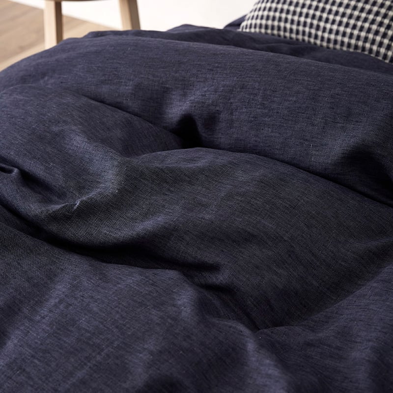 Vintage Washed Linen Denim Quilt Cover