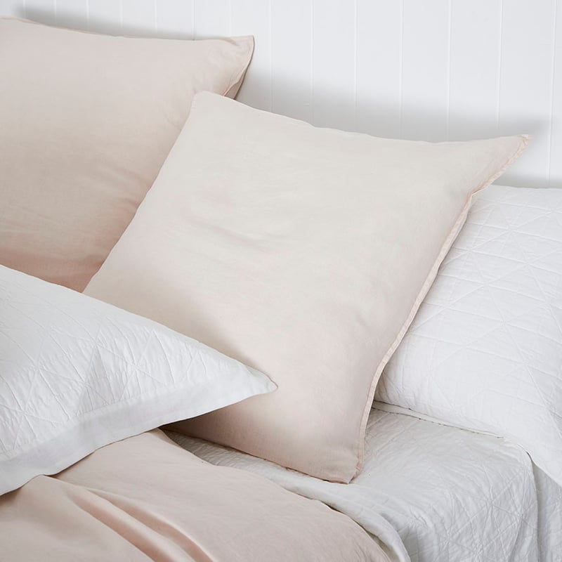 Vintage Washed Linen Shell Pink Quilt Cover