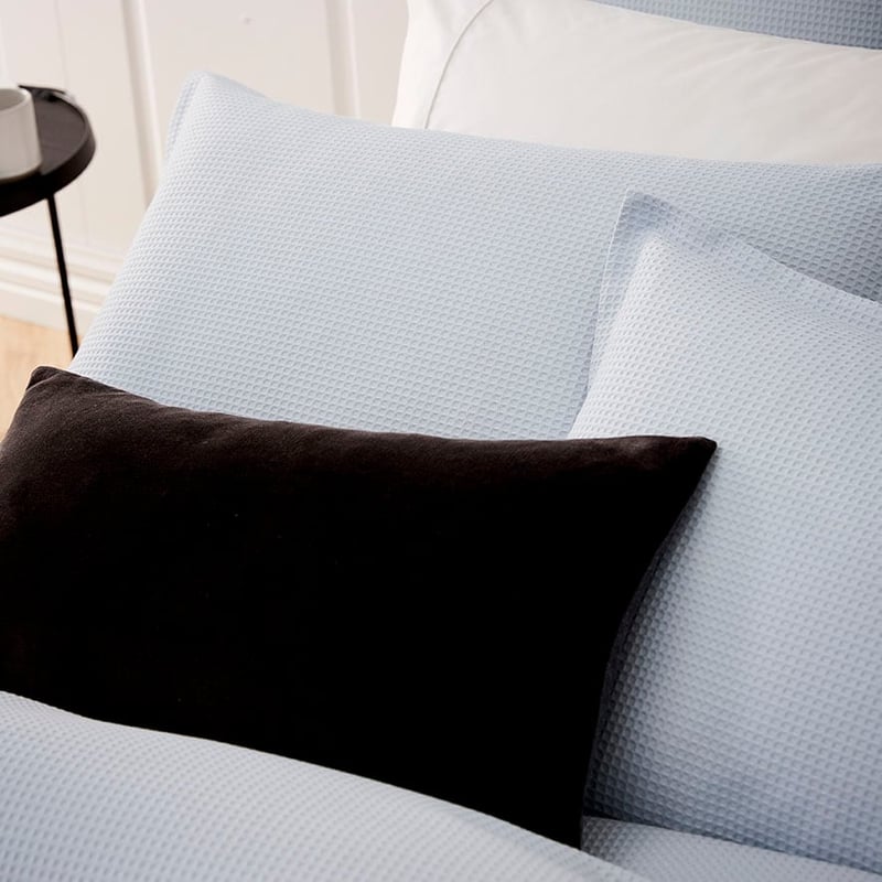 Tribeca Waffle Quilt Cover Set Air Blue