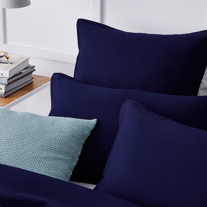 Tribeca Waffle Quilt Cover Set Navy