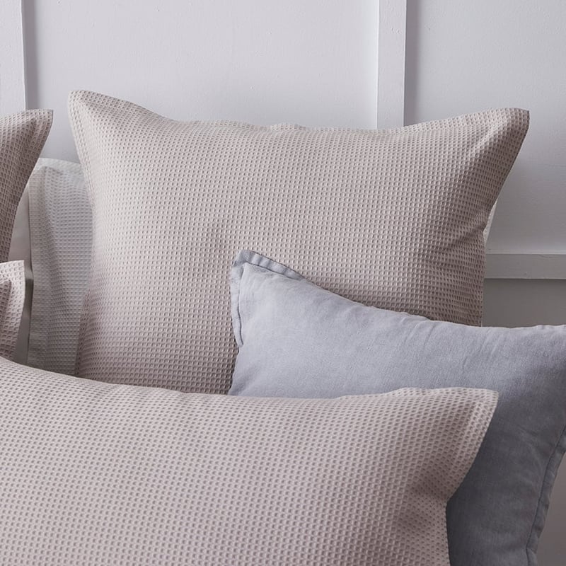 Tribeca Waffle Quilt Cover Set Pebble