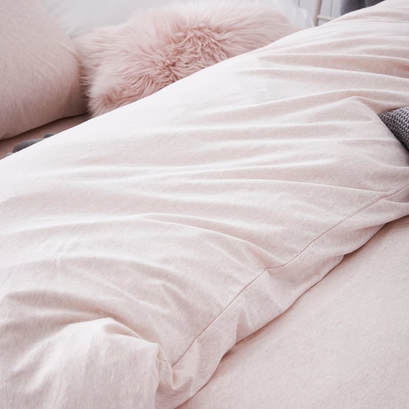 Ultra Soft Jersey Pink Marble Quilt Cover
