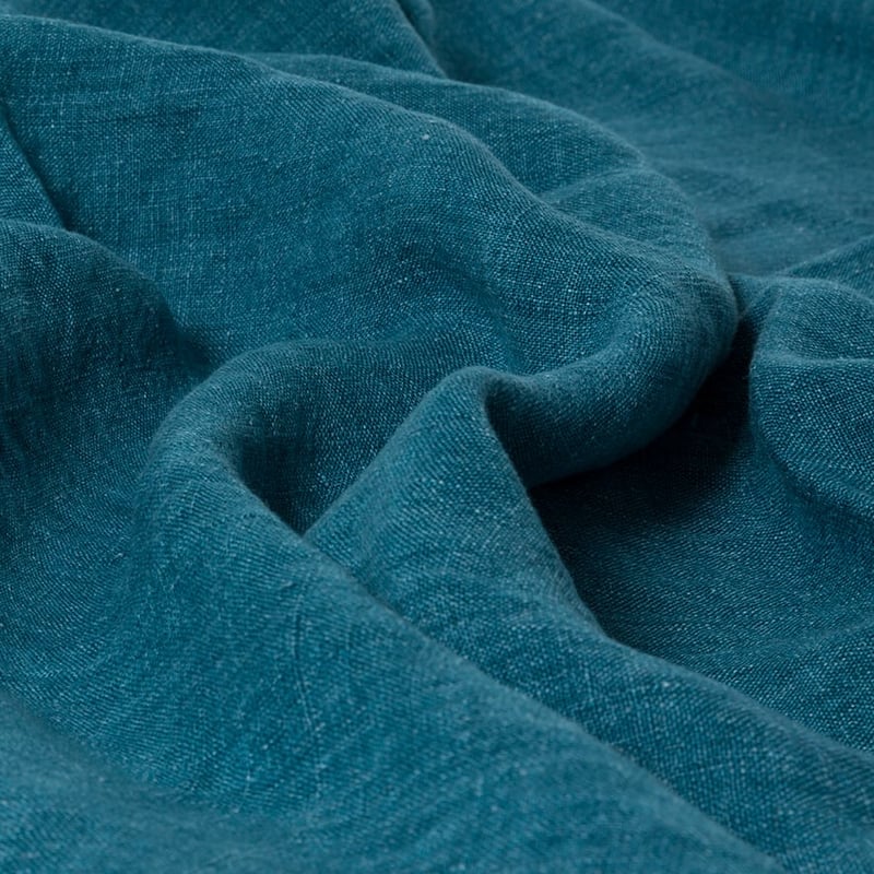 Malmo Teal Linen Throw
