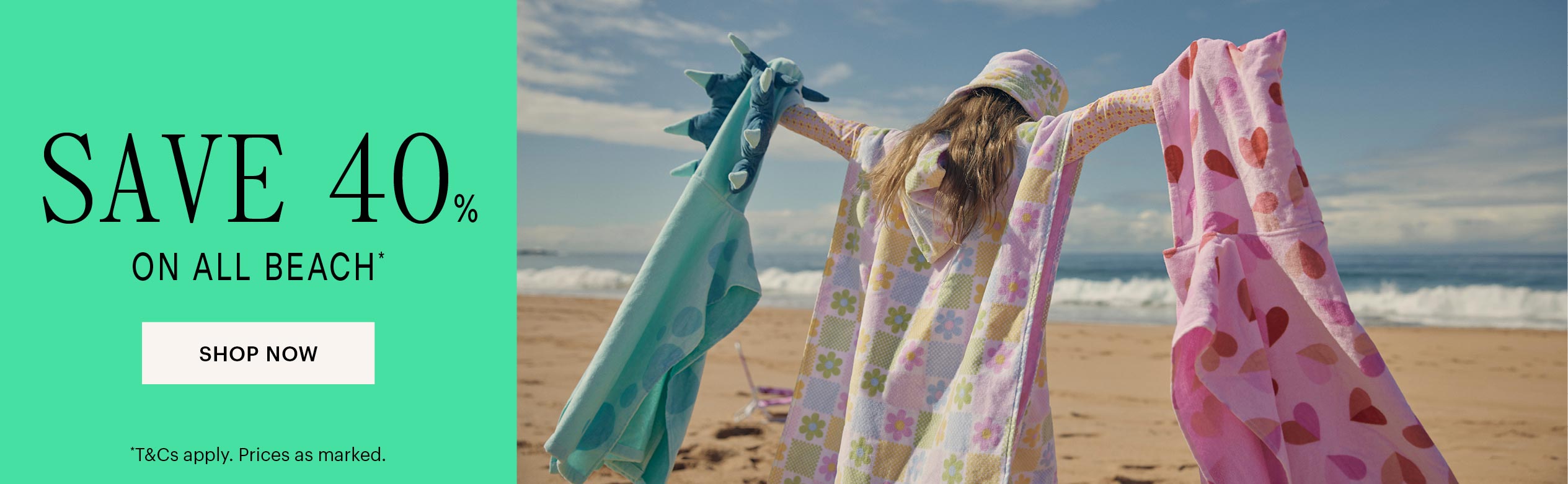 Save 40% of all Beach. Shop now.