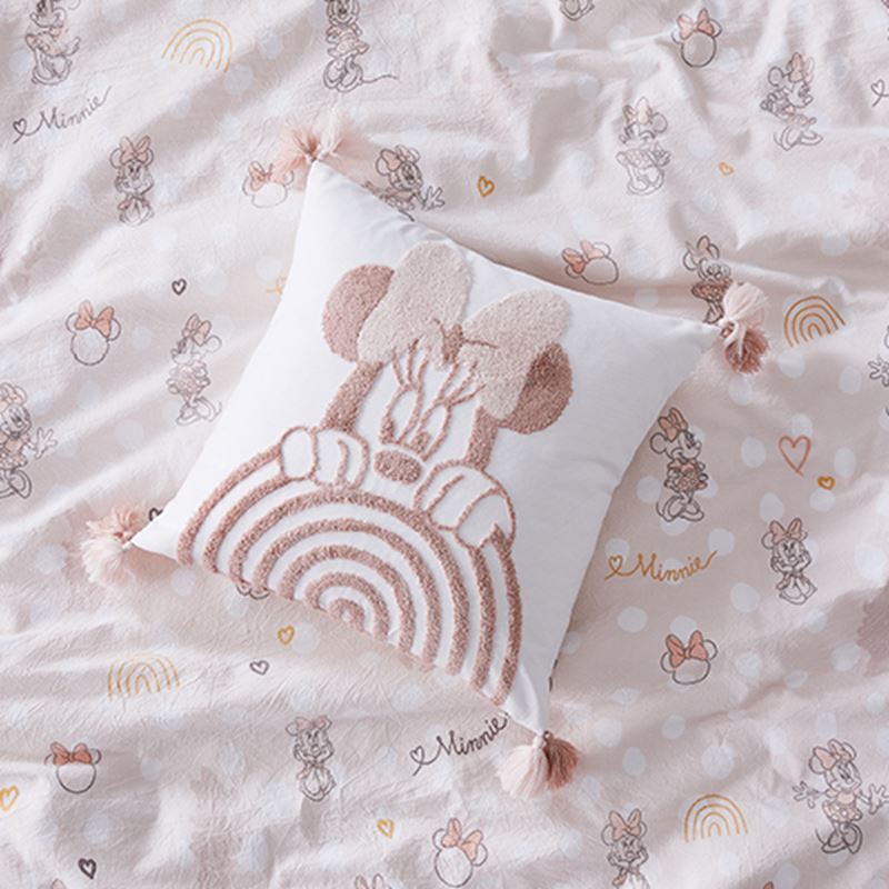 minnie mouse pink and white pillow