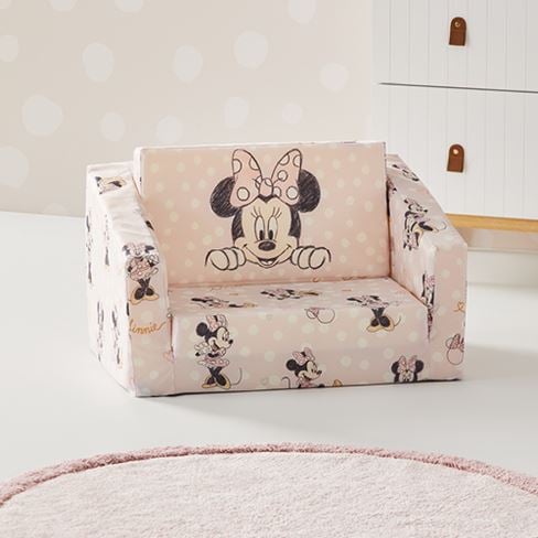 kids mickey mouse single foldable cushioned seat