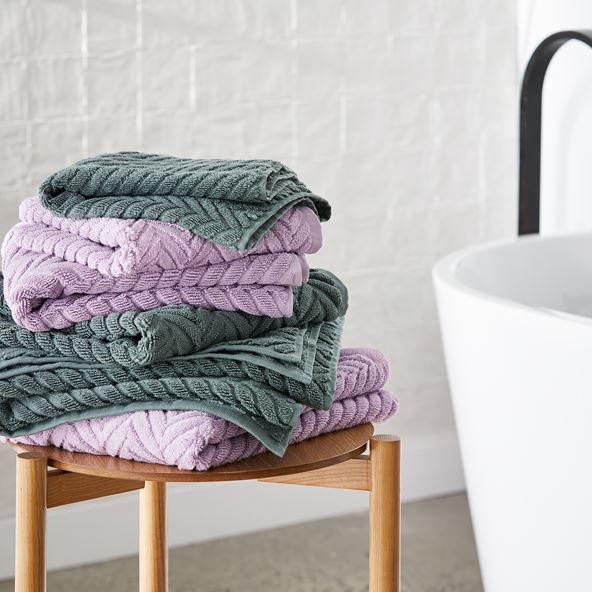 Mimosa towels to add colour to your bathroom.