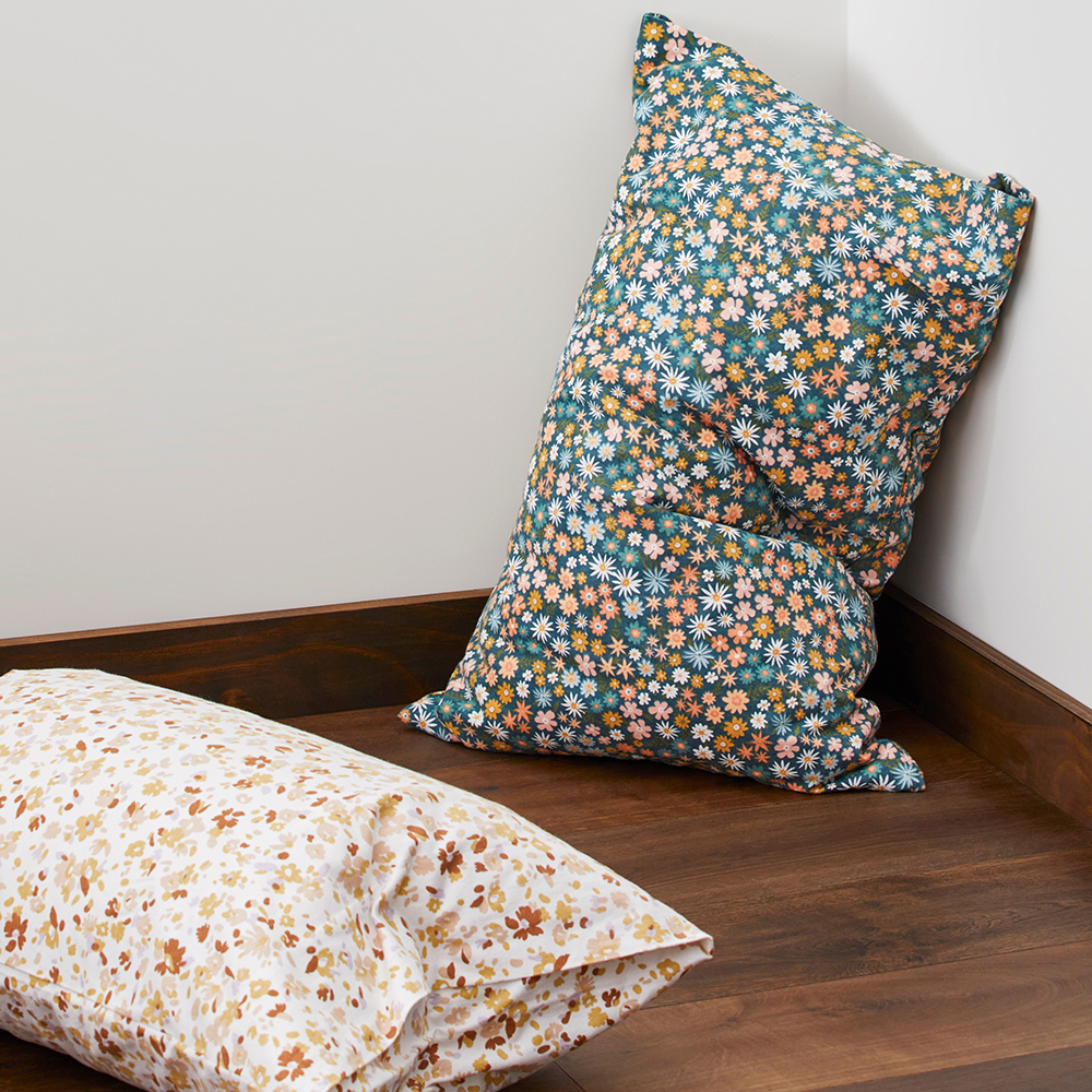 Flannelette Printed Autumn Bloom White Pillowcases Adairs