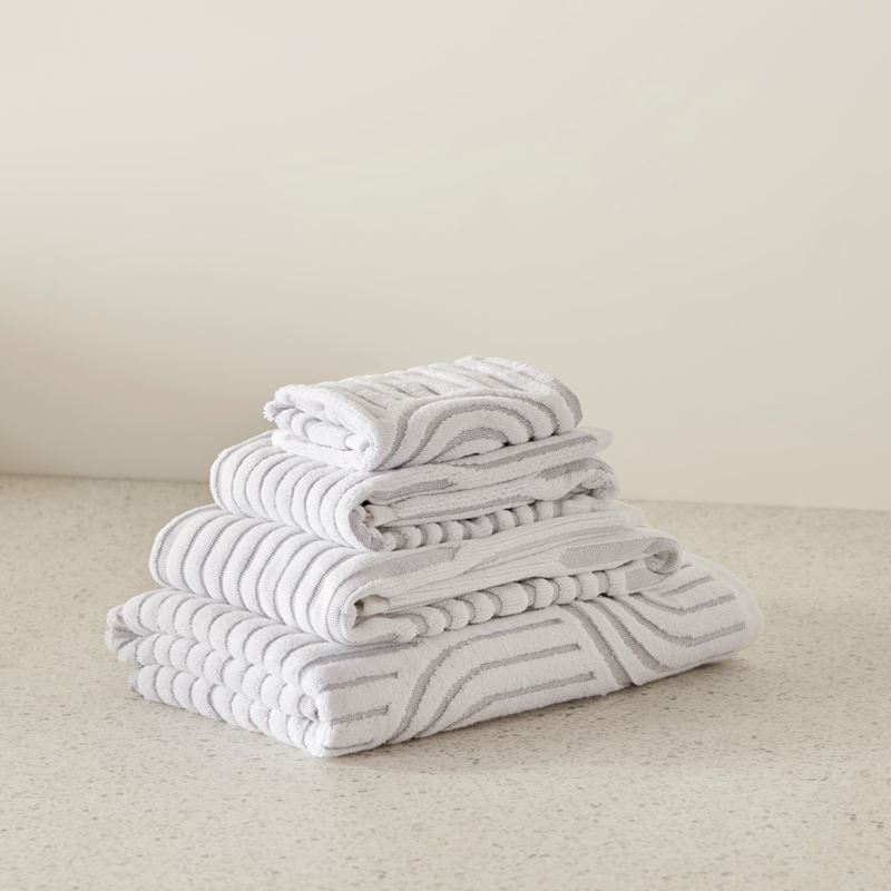 Archie White Marle Towel Range