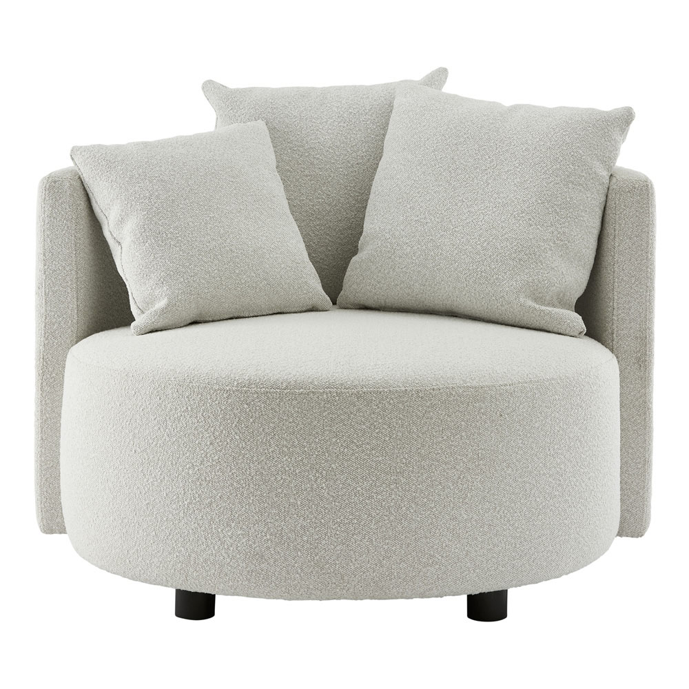 Plume Snow Boucle Chair | Adairs
