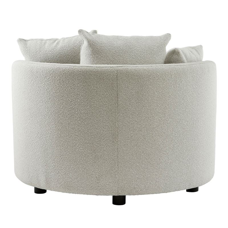 Plume Snow Boucle Chair - Luxurious Oversized Comfort
