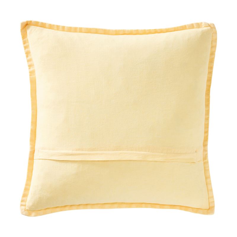Belgian Limoncello Vintage Washed Linen Cushion 