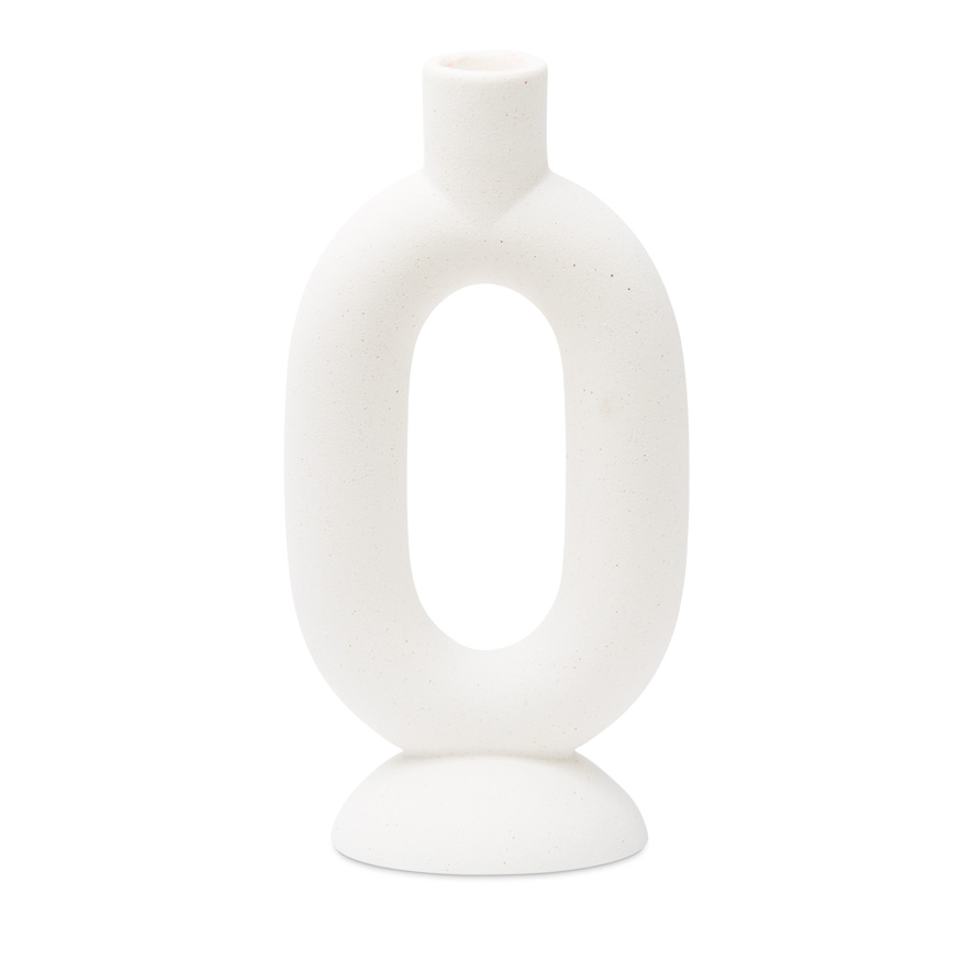 Hydra White Oval Candle Holder Adairs