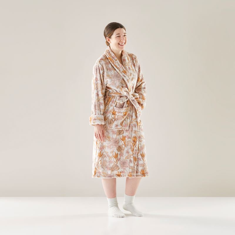 Printed Natural Natives Ultra Soft Robe | Bathroom | Adairs