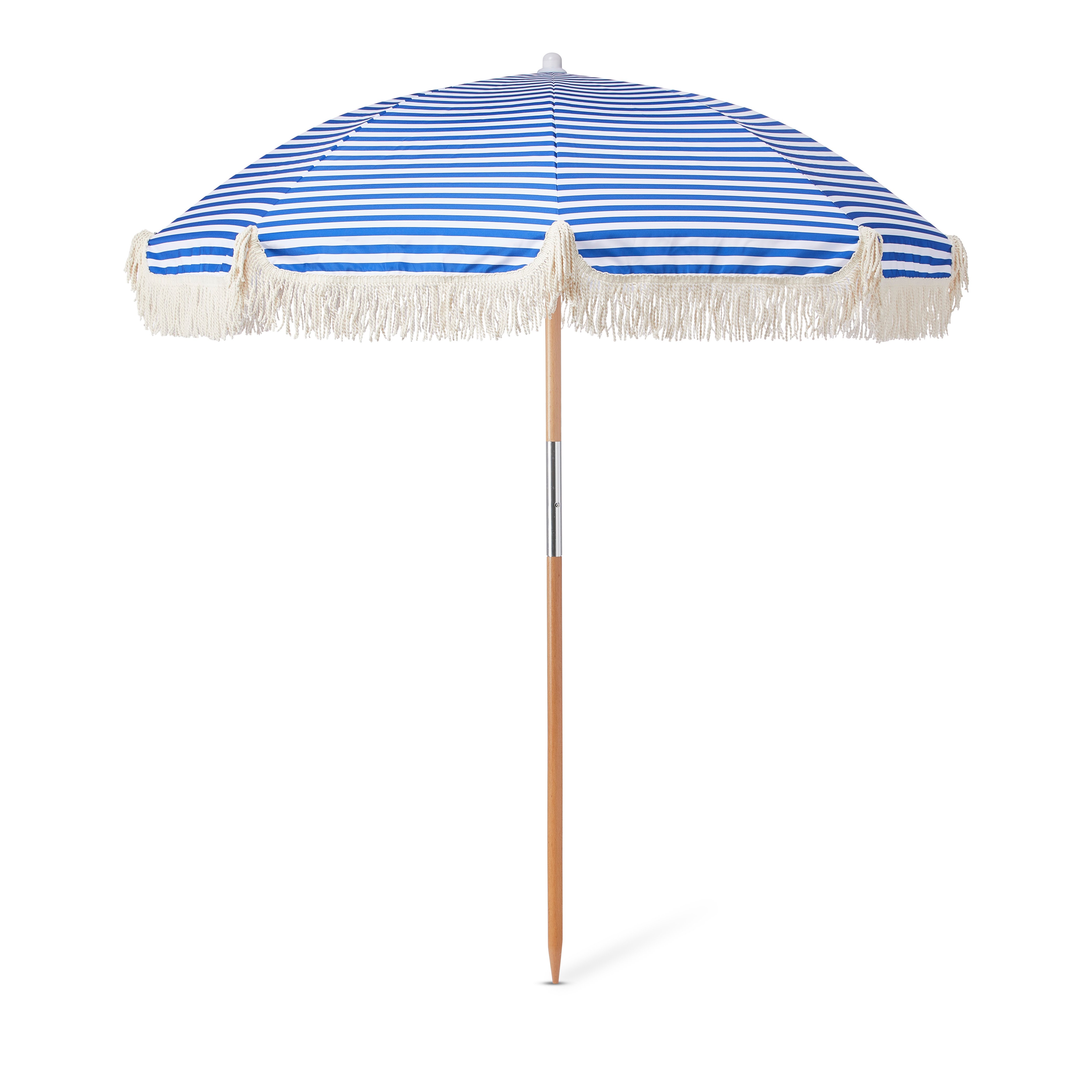 Holiday Blue Stripe Beach Umbrella Adairs